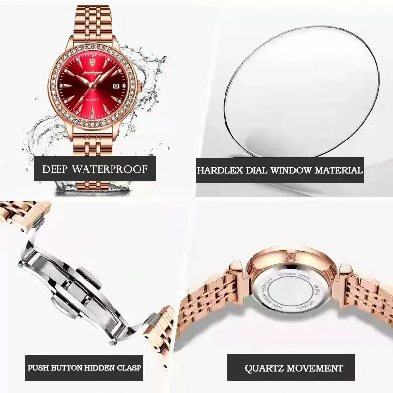 Luxury Casual Watch For Woman Waterproof Date Ladies Watch Elegant Diamonds Women's Quartz Watches Simple Female Clock_voghion.com