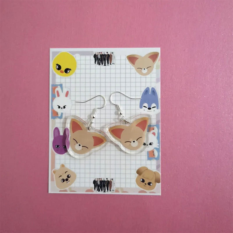 Stray Kids Cartoon SKZOO Earrings studs Earrings accessories Star accessories around handmade DIY earrings accessories