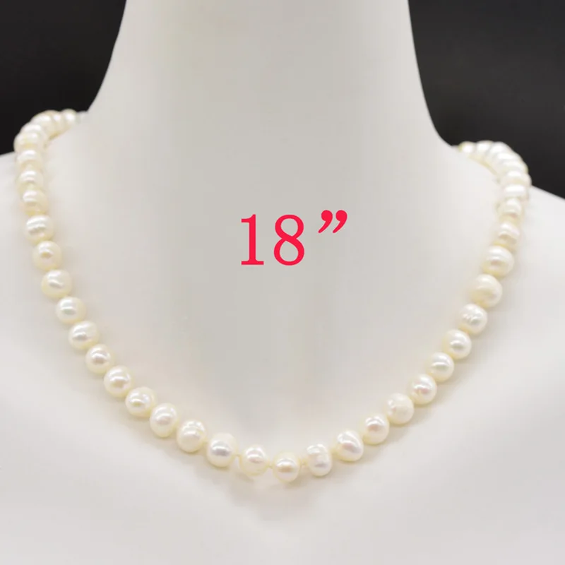 [HAS] 韓国☆Classic freshwater pearl necklace Classic Pearl Necklace CM6 - Korean Women's Fashion | LEWKIN