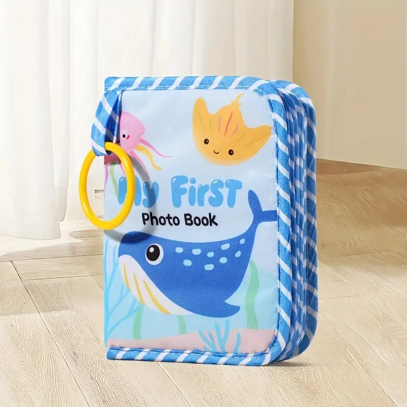 Soft Baby Memory Album with Safe Mirror - First Year Keepsake for Newborns and Toddlers