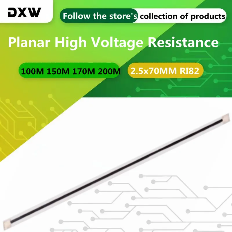 2pcs/Lot RI82 100M 150M 170M 200M Planar High Voltage Resistance  2.5x70mm