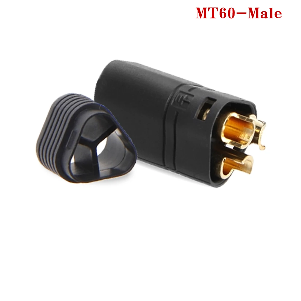 Amass MT60 블랙 암컷 플러그 커넥터, RC 리모컨 장난감 비행기용 시스 세트 포함, 3.5mm, 10 쌍, 20 쌍, 50 쌍