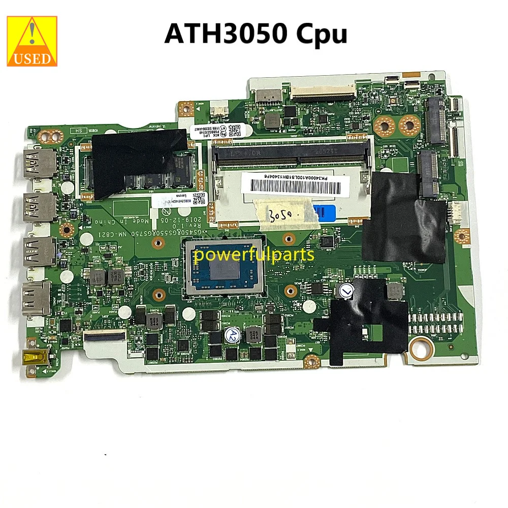 

For IdeaPad 3 15ADA05 Motherboard ATH3050 CPU+4G Ram On-board 5B20S44467 GS450 GS550 NM-C821 Mainboard Used Working Good