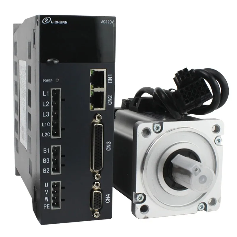

80st-M02430 220V 750W servos motor with 17bit encoder flange 80 2.39Nm 1 phase cnc servos motor 750w with drive kit
