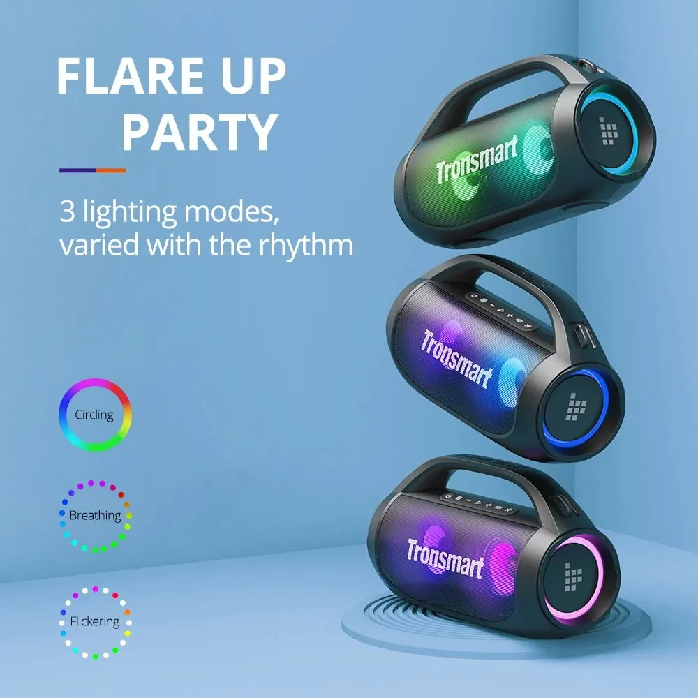 Tronsmart Bang SE Bluetooth Speaker with Bluetooth 5.3 Portable Handle 24-Hour Playtime for Party Camping