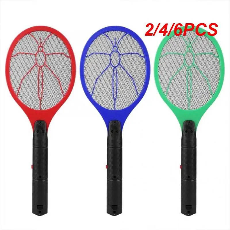 2/4/6Pcs Electric Fly Insect Bug Zapper Bat Handheld Insect Fly Swatter Racchetta Portatile Zanzare Killer Controllo Dei Parassiti Per