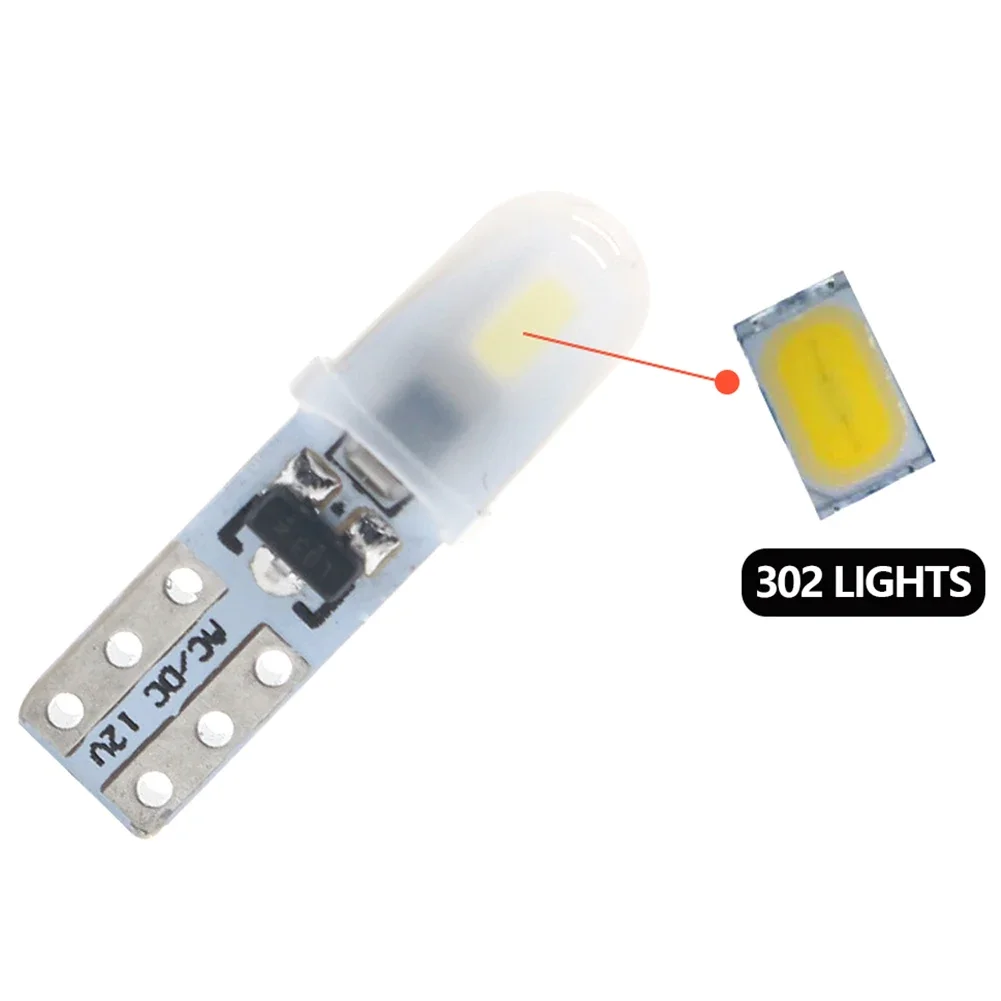 5pcs T5 LED 전구 자동 자동차 대시 보드 조명 계기판 램프 2-3014 SMD 무극성 7 생생한 조명 색상 DC 12V