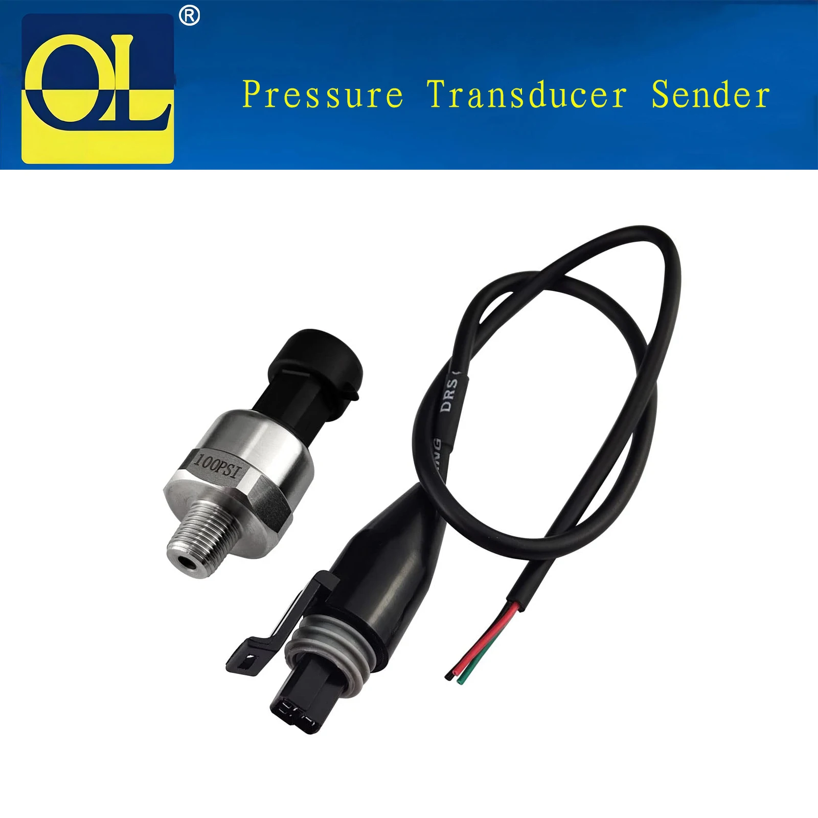 

Pressure Transducer Sender Sensor 60/100/150/200 Psi Stainless Steel 1/8”-27 NPT Sensor Compatible With Oil, Fuel,Air,Water,Gas