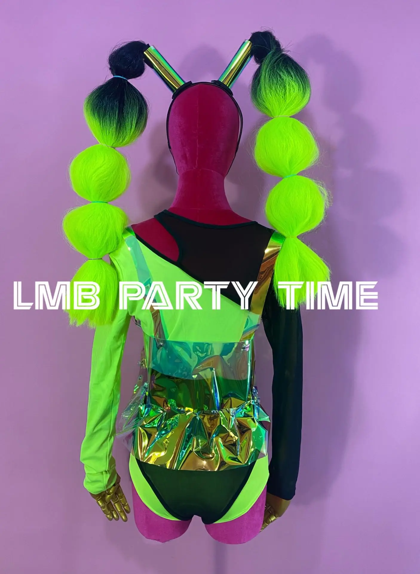 Custom-made fluorescent party fluorescent bar costume GOGO stage performance costume photo party in summer