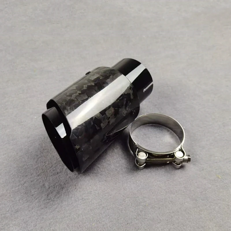 1 Pz Tubo Di Scarico In Fibra Di Carbonio Forgiato Per Ugelli Punta Silenziatore Akrapovic Tubo Di Scarico In Acciaio Inox Sistema Di Scarico Auto Uni