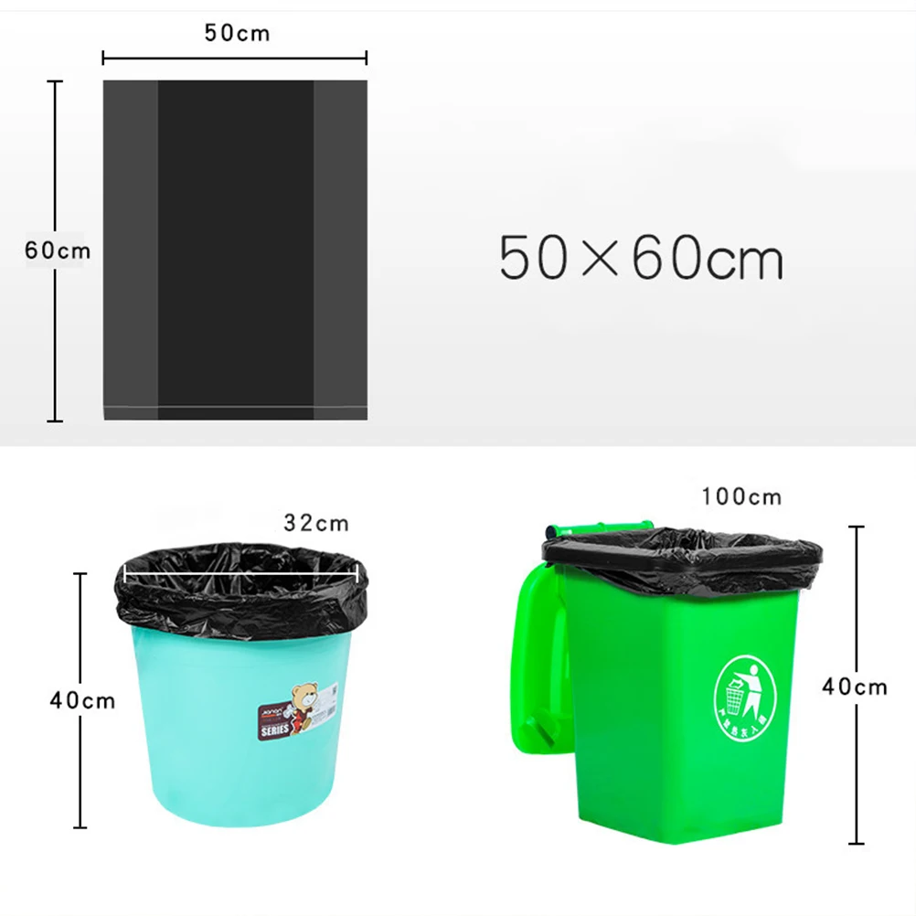 Garbage Bags 50pcs Plastic Thickened Storage Multiuse Hotel Home Kitchen Bucket trash bags garbage bags