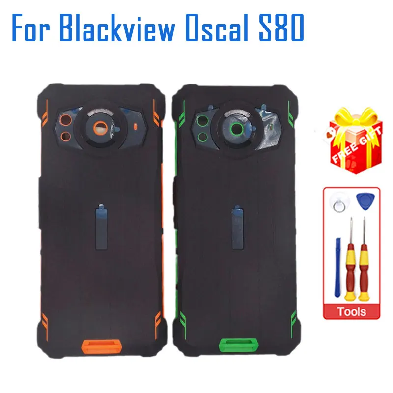 

Оригинальная новая задняя крышка для аккумулятора Blackview OSCAL S80, задняя крышка с приемником и микрофоном для отпечатков пальцев для смартфона Blackview OSCAL S80