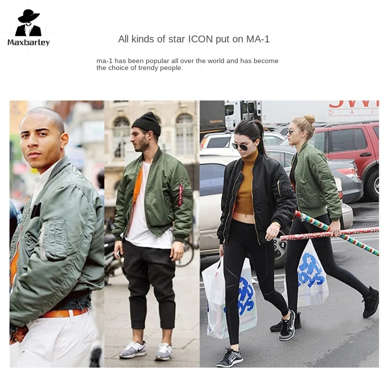 MA1 MA-1 Bomber Jacket Men's Spring Retro Fashion Loose Baseball Suit Coat Unisex Street Harajuku Multicolor Bomber Jacket
