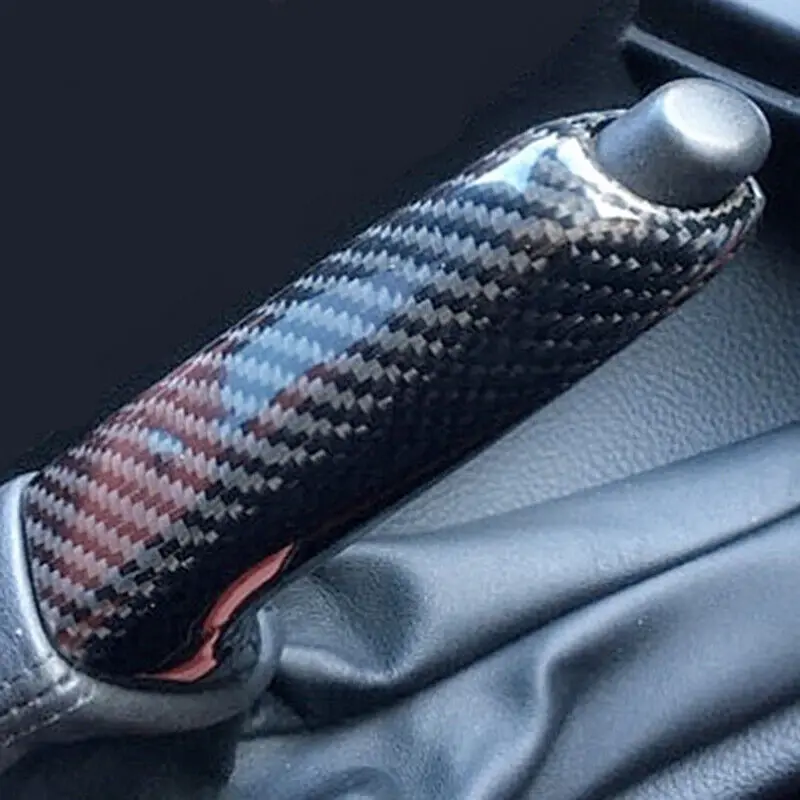 The New Black Carbon Fiber Handbrake Handle Cover Suitable For BMW E46 F30 F32 F33 F34 E90 E92 F80 2012-
