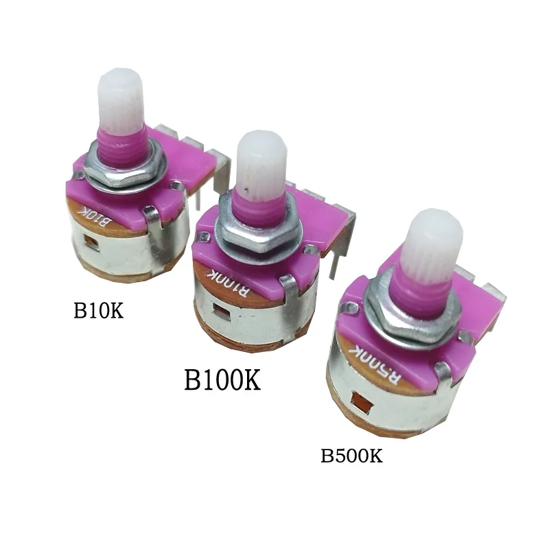 Single Potentiometer WTH148 with switch 15mm B10K B100K B500K For Amplifier Audio 10k 100k 500k 5pcs