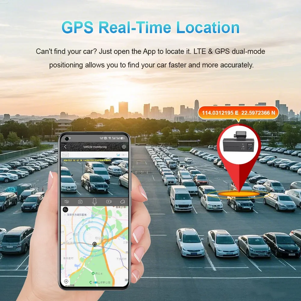 LS VISION 4G Sim ڵ  ī޶ 4K   Dashcam GPS ΰ    6    ͸