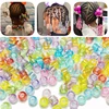 100Pcs/lot Mix Color Hair Braid Beads Decoration Pendants Clear African Hair Bead 4mm Large Hole Hair Clips for Braids Styling 1