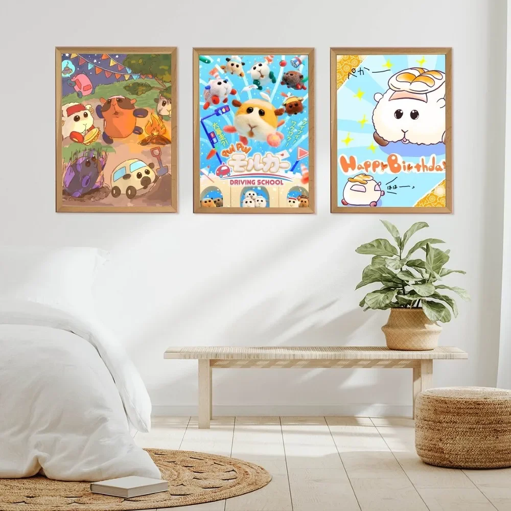 Anime Pui Pui Molcar Poster Carta Kraft Vintage Poster Wall Art Painting Study Stickers