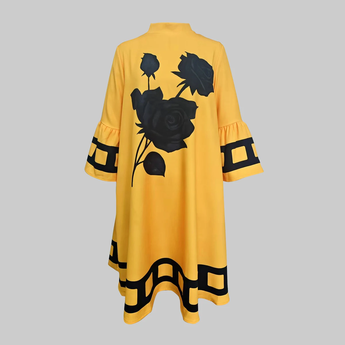 فساتين Modigirl مطبوعة بالزهور باللون الأصفر الفضف...