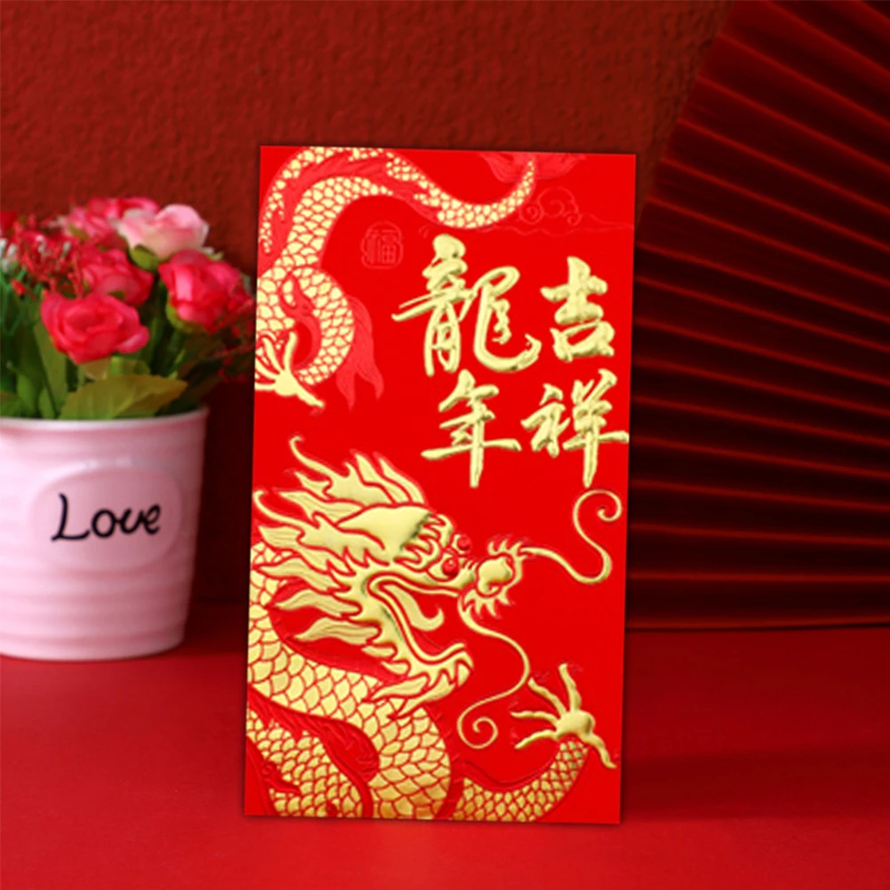 

36Pcs Lunar New Year of Dragon Lucky Money Envelopes 2024 Chinese New Year Lucky Money Pockets Red Envelopes for Spring Festival