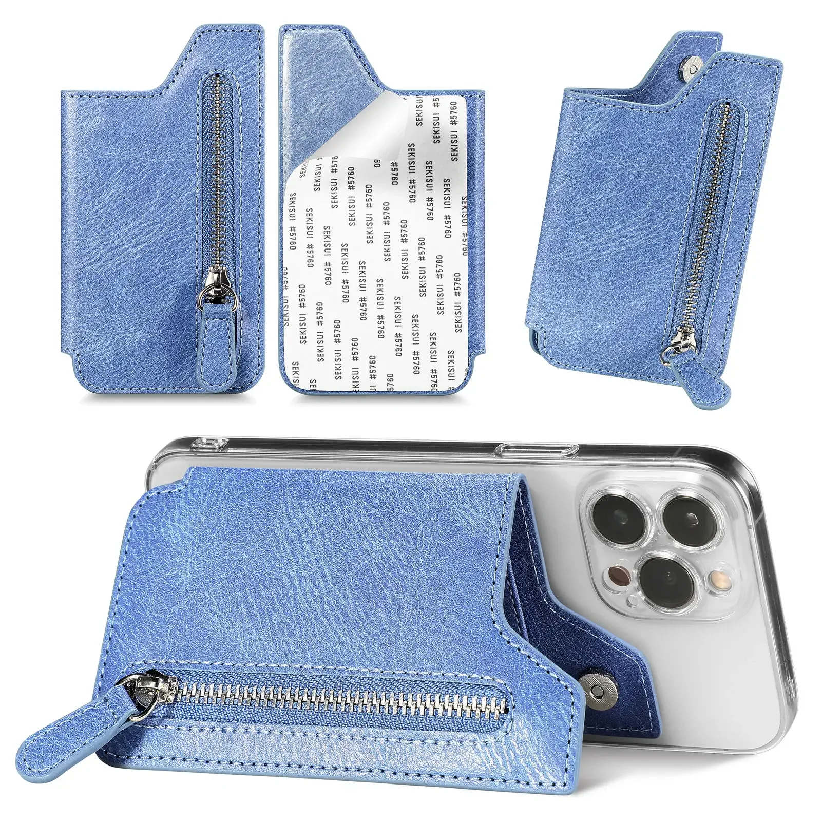 Universal Cell Phone Card Slot Wallet Case and Holder