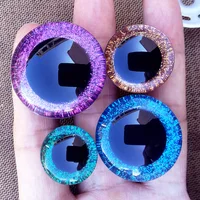 20pcs Diy Glass 3D Plastic Safety Eyes For Toys Glitter Amigurumi Large For Crochet Knitting Doll 9/10/12/14/16/18/20/25/30/35mm 1
