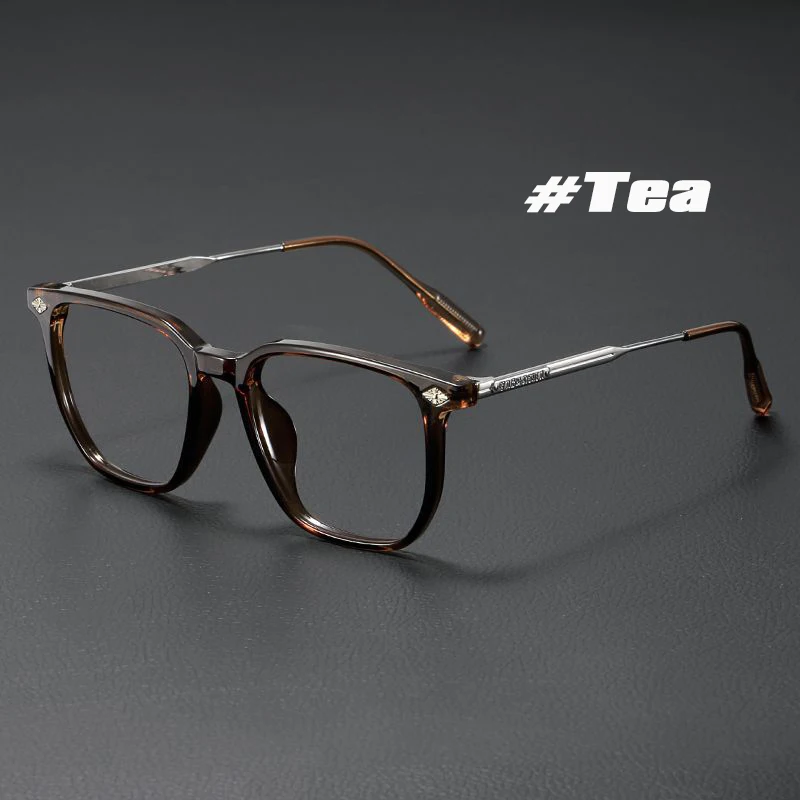 Fashionable Anti Blue Light Square Eyeglasses - Unisex Business Optical Eyewear with Large Frame