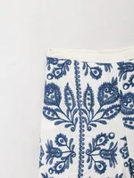 2024 Autumn New Women's Clothing European And American Style Fashionable Vacation Versatile Embroidered Casual Shorts - Image 6