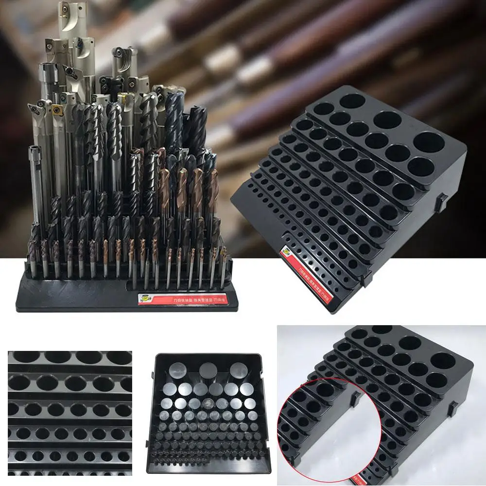 

New 3mm~32mm 85 Holes Drill Bit Square Stand Holder Electric Drill Tools
