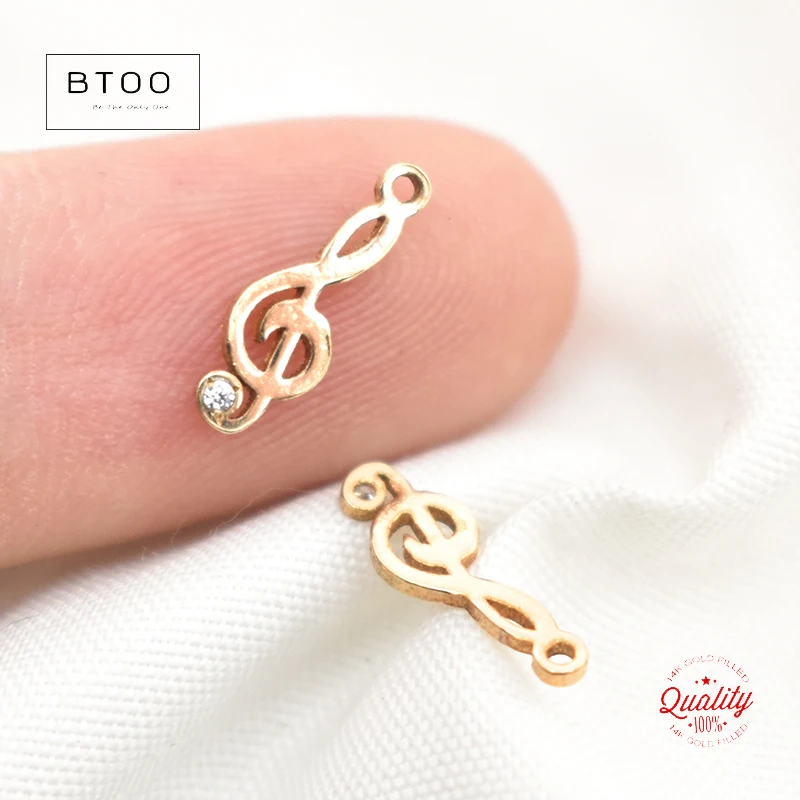 14K Gold Filled Musical Note Charms Gold Filled Charm For Jewelry Making Supplies Bracelet Charm Earring Charm Necklace Charm
