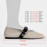 Ballet Flats for Ladies 2025 Spring Rivet Design Buckle Strap Soft Leather Women Footwear Light Comfortable Leisure Female Shoes - Image 2