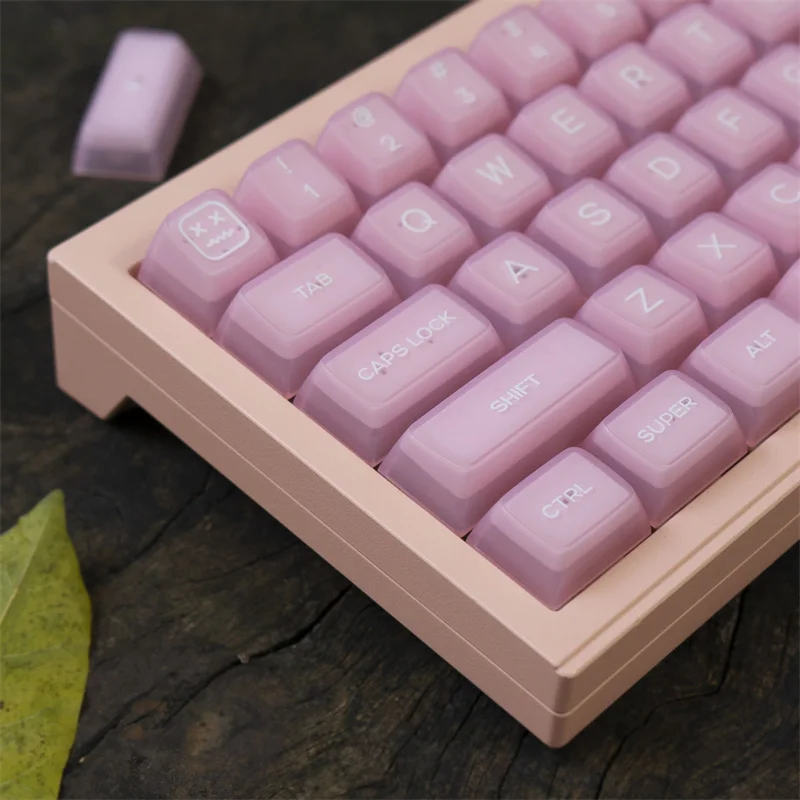 Minimalista Pink Jade Pbt Keycap Perfil SA para Gamer Teclado Mecânico Injeção de Duas Cores Processo de Moldagem 160 Chaves Alice 80 Pro - Imagem 5