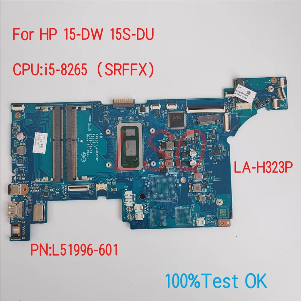 

LA-H323P For HP ProBook 15-DW 15S-DU Laptop Motherboard With CPU i5-8265 PN:M13687-601 L51996-601 100% Test OK