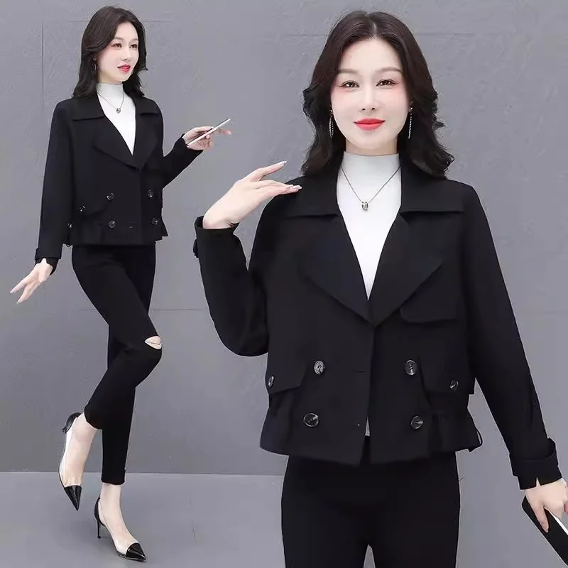 Short Windbreaker Jacket for Women in 2024 Korean Early Autumn New Fashion Trend This Year High-end Short Style Fashion Trend WF