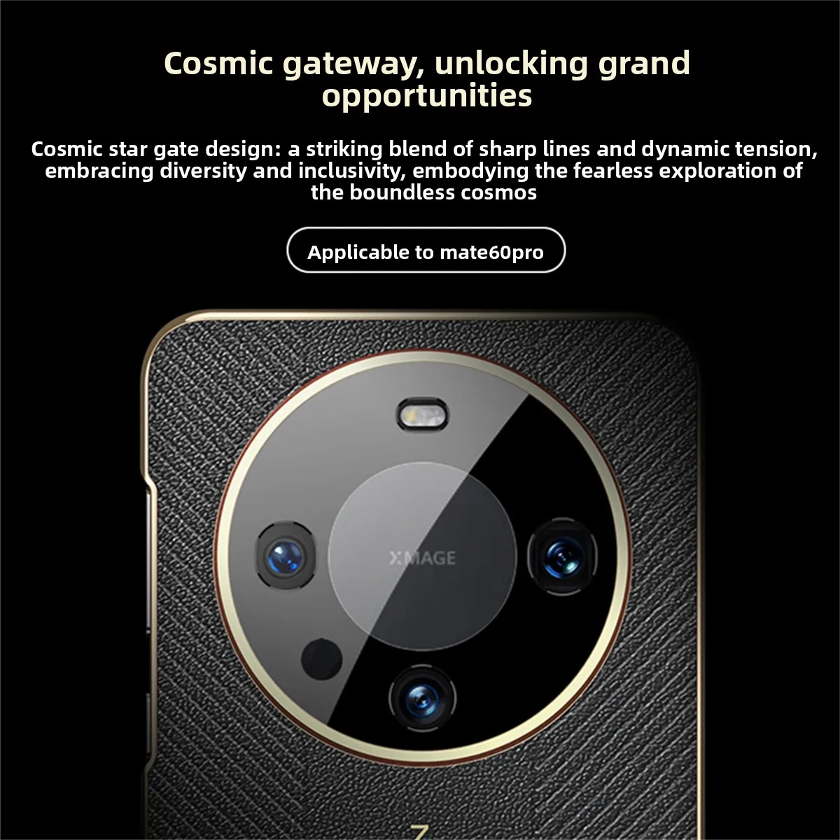 Luxury Electroplating Leather Camera Protective Hard Phone Case