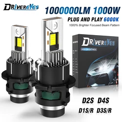 Premium LED Headlight Bulbs - 1,000,000LM Xenon Brightness, Turbo Design, Canbus Compatible, 6000K Plug & Play  (2 - Pack) (CANBUS)