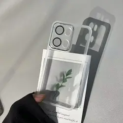 Enhanced Acrylic Film Phone Case with Full Lens Protection - Transparent Silicone Back Cover for OPPO Reno13 (Transparent White)
