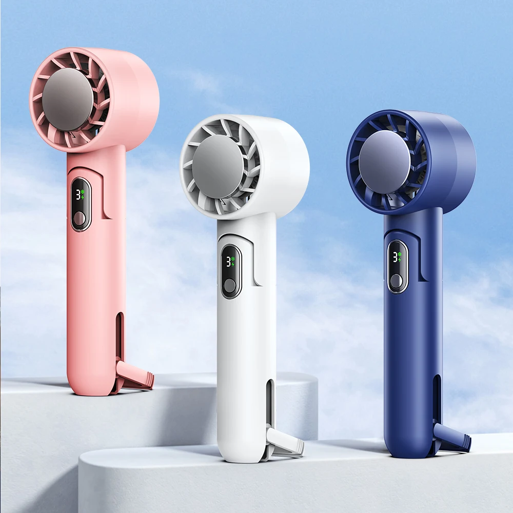 Portable Electric Fan Semiconductor Refrigeration Handheld Fan 4000mAh USB Rechargeable Cooling Fan Air Cooler Outdoor 2