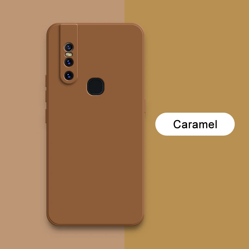 Luxury Square Liquid Silicone Shockproof Protective Phone Case with Camera Guard