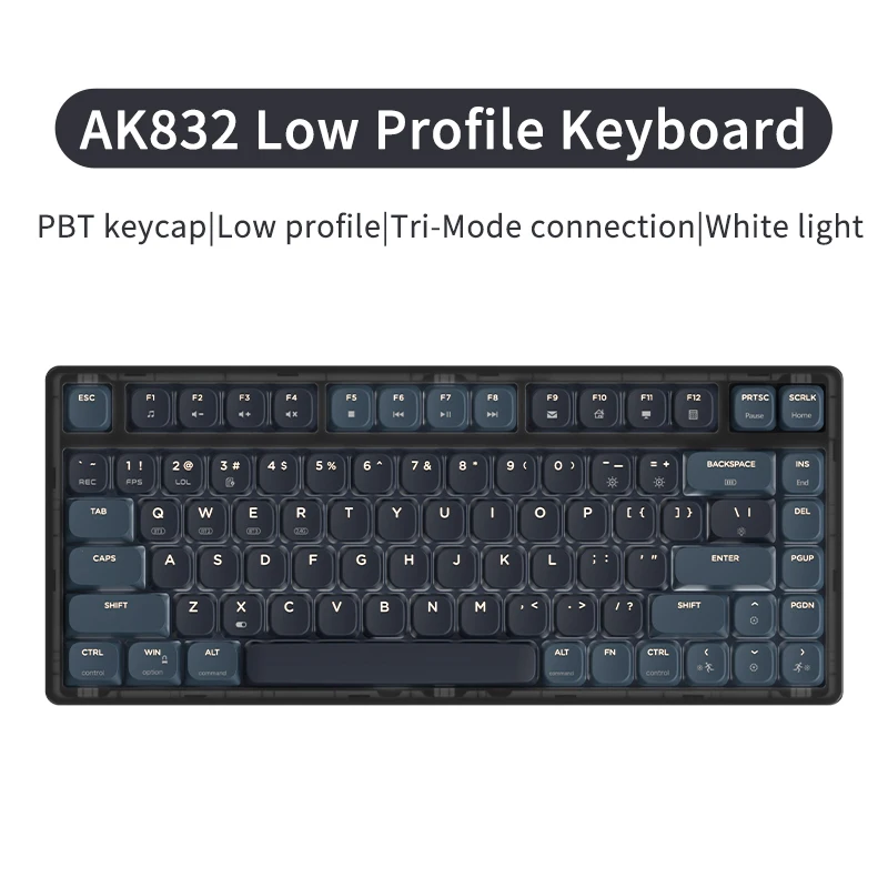 觜阿 AJAZZ AK832 RGB 83 Keys Bluetooth Gaming Mechanical Keyboard Hot