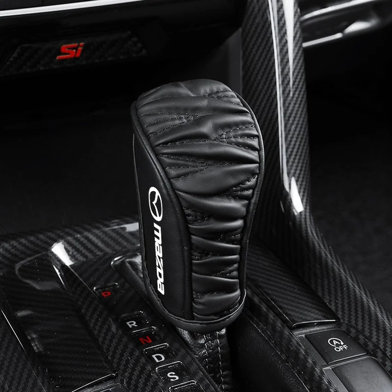 Car Gear Shift Handle Cover Shifter Protection Case For Mazda 2 3 6 8 RX8 MX3 CX4 CX-5 CX-7 CX-9 MX5 CX30 1Pcs car gear shift cover