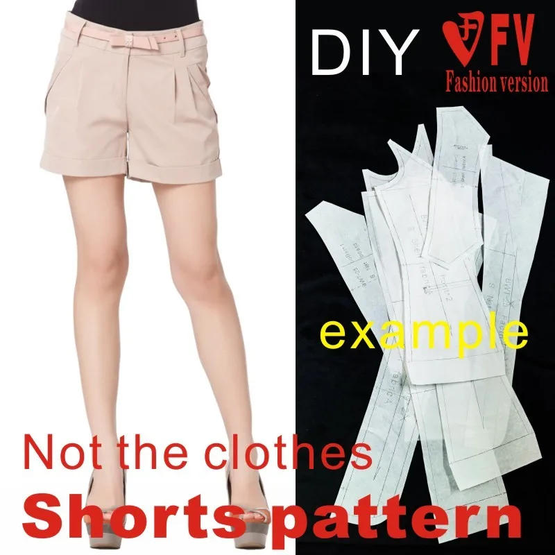 Pants sewing pattern The trousers pattern(Not the pants) Low waist Shorts sewing pattern HDK-1
