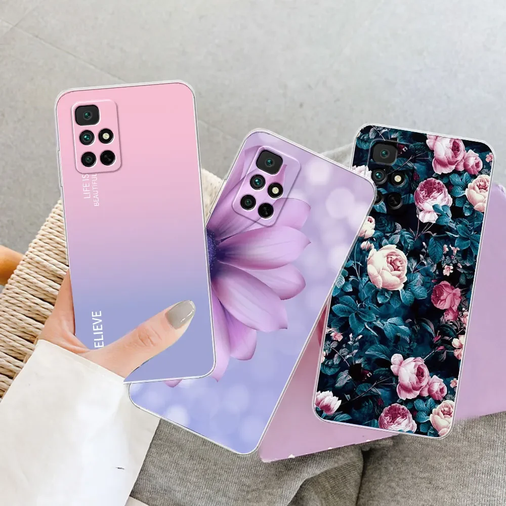 Elegant Marble Painted Silicone Soft Case - Clear Protective Cover with Bumper