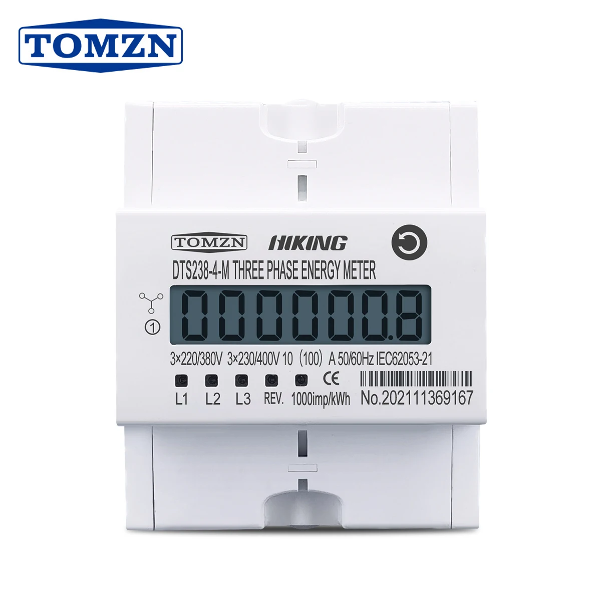 4P 100A Trifase Guida Din Kwh Watt Ora Misuratore Di Energia Su Guida Din Lcd 3*230/400V 3*120/208V 3*220/380V 2*120/208V 50Hz 60Hz