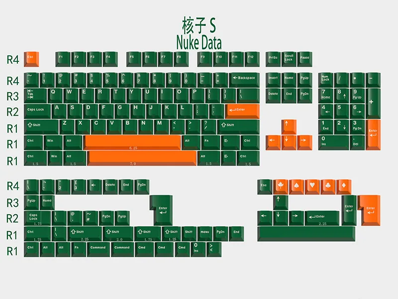 Blue Sky Arctic WOB Cherry Profile Doubleshot ABS Keycaps