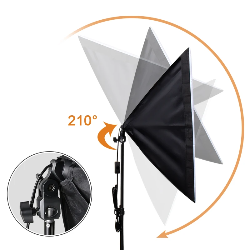 Iluminação Contínua Prata Reflexivo Pano Foto Caixa de Luz Abs Interruptor Softbox Luz para Fotografia Estúdio Tiro 27 x 20 - Image 5