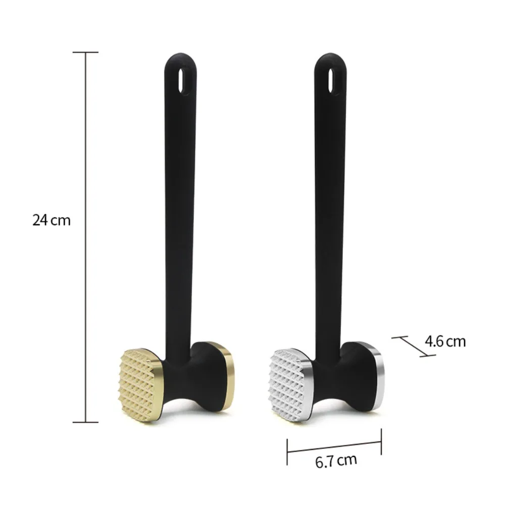 Multi-purpose Meat Tenderizer Tool with Comfort Handle Double-sided Meat Mallet Portable Aluminum Alloy Kitchen Gadgets
