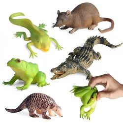 Squishy Stress Relief Squeeze Toy Emulational Wild Animal Model Crocodile Frog Pangolin Mouse Tadpole Snake Lizard Gecko Snake