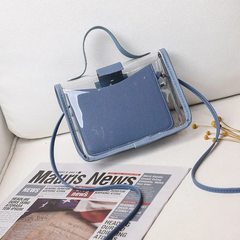 Kleine Damen-Kleintasche, transparent, Gelee, Bonbonfarben, quadratisch, Umhängetasche, modische Clutches, PVC-Umhängetasche, Umhängetasche, Handtasche – Detail 6