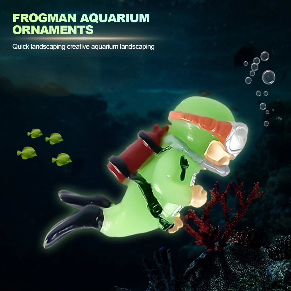 1pc Luminous Aquarium Accessories Green Fat Man Fluorescent Floating Doll Interesting Decor Fish Tank Landscaping Decoration Toy fish tank ornaments fish tank decorations aquarium ornaments mini landscape ornaments